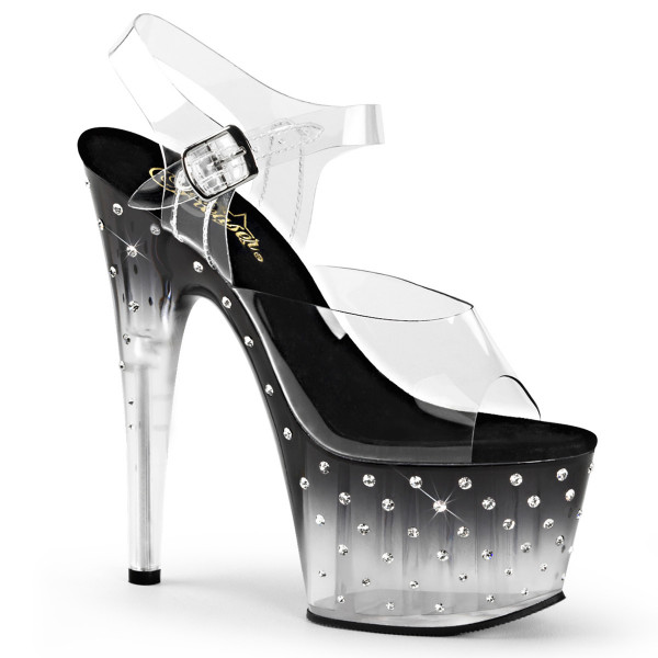 Pleaser STARDUST-708T Clr/Blk-Clr