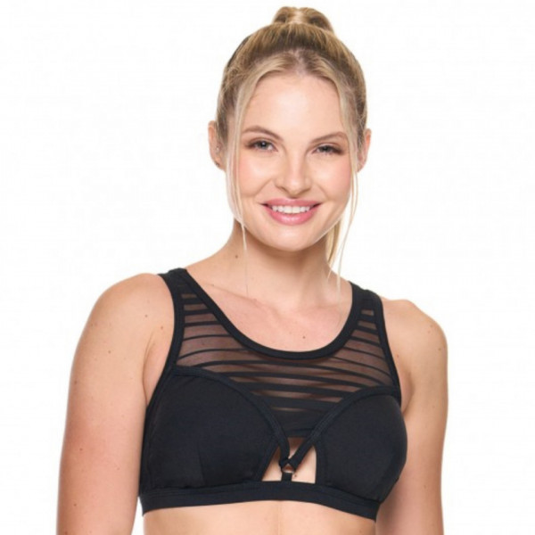 top mesh e nero coprente con coppe per pole dance