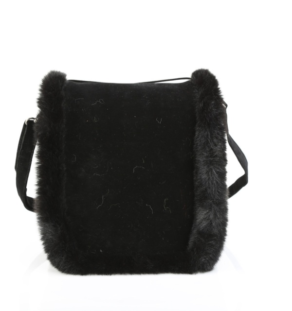 Demonia Cult HB-663 BLK FAUX SUEDE-FAUX FUR - Img 3