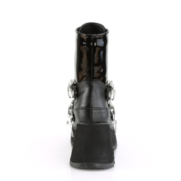 Demonia Cult SCENE-51 Blk Pat-Blk Vegan Leather - Img 3