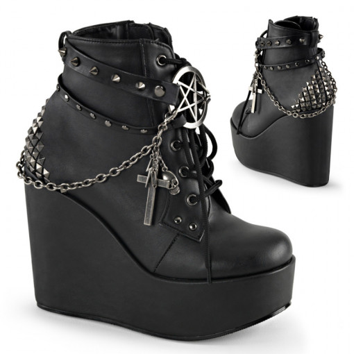 Demonia POISON-101 Blk Vegan Leather