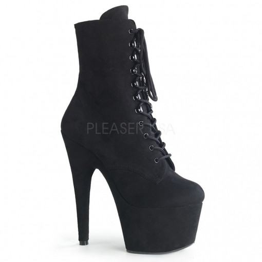 Pleaser ADORE-1020FS Blk Faux Suede/Blk Faux Suede