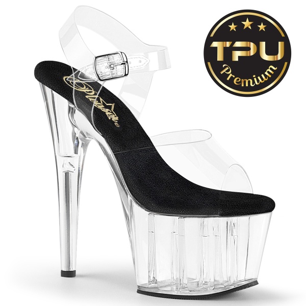 Pleaser ADORE-708PREM Clr TPU-Blk/Clr