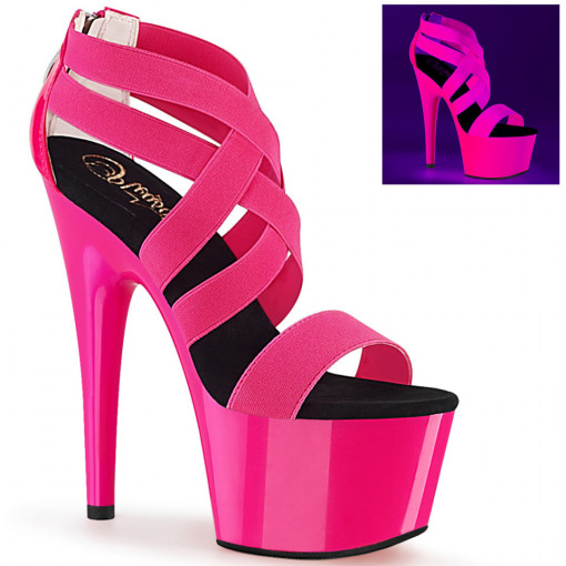Pleaser ADORE-769UV Neon H. Pink Elastic Band-Pat/