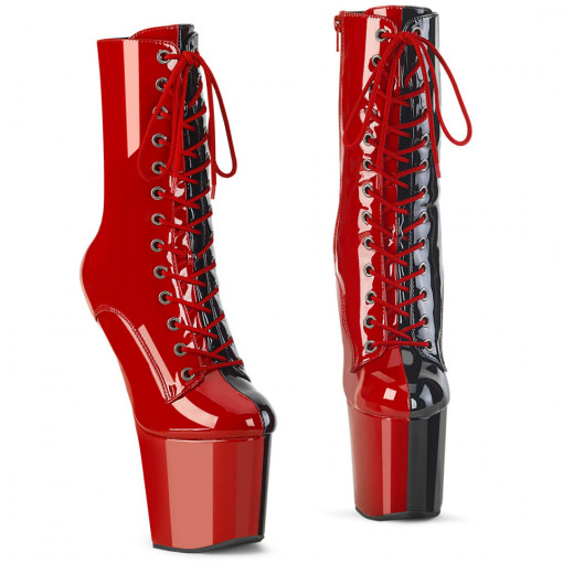Pleaser CRAZE-1040TT Red-Blk Pat/Red-Blk