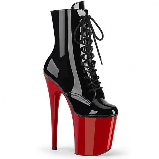 Pleaser FLAMINGO-1020 Blk Pat/Red