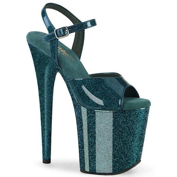 Pleaser FLAMINGO-809GP Teal Glitter Pat/M