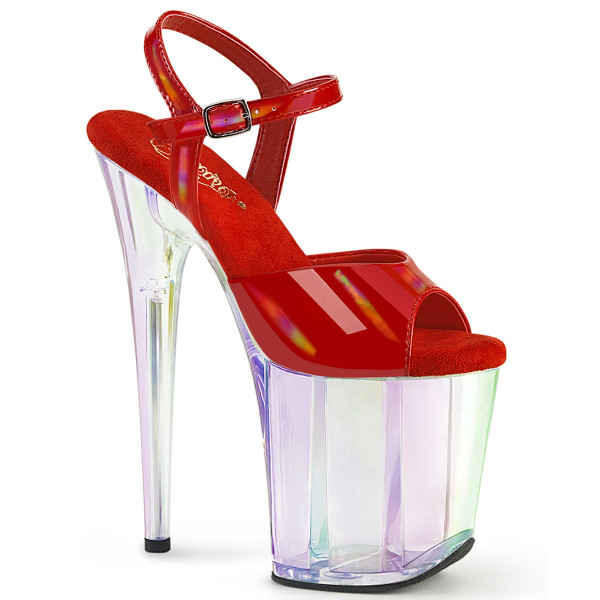 Pleaser FLAMINGO-809HT Red Holo Pat/Holo Tinted