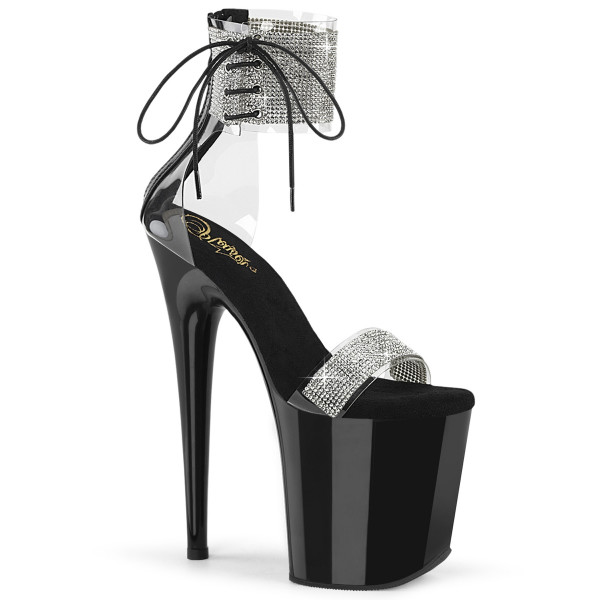 Pleaser FLAMINGO-827RS Clr-Blk/Blk