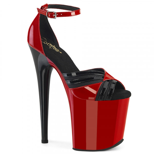 Pleaser FLAMINGO-884 Red-Blk/Red-Blk