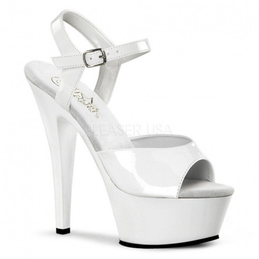 Pleaser KISS-209 Wht Pat/Wht