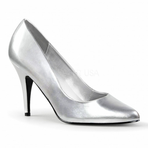 Pleaser VANITY-420 Slv Faux Leather