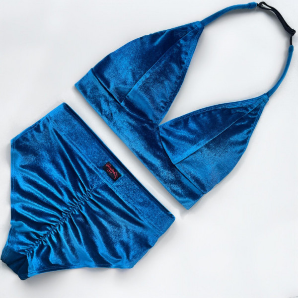 Polerina wear, BOTTOM Bikini - Blue Velvet Subito xs CERT