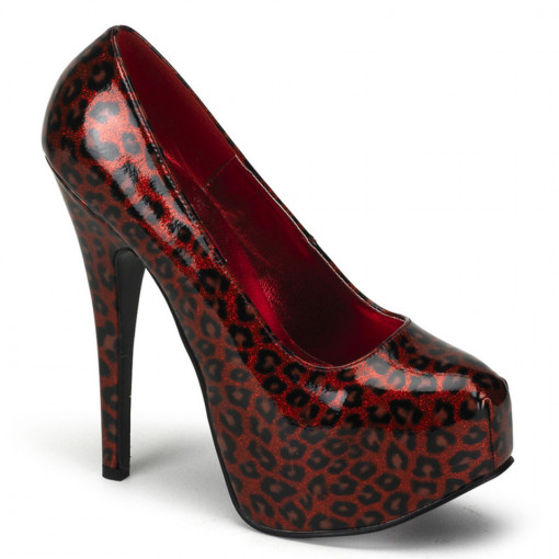 Bordello TEEZE-37 Red Cheetah Pat