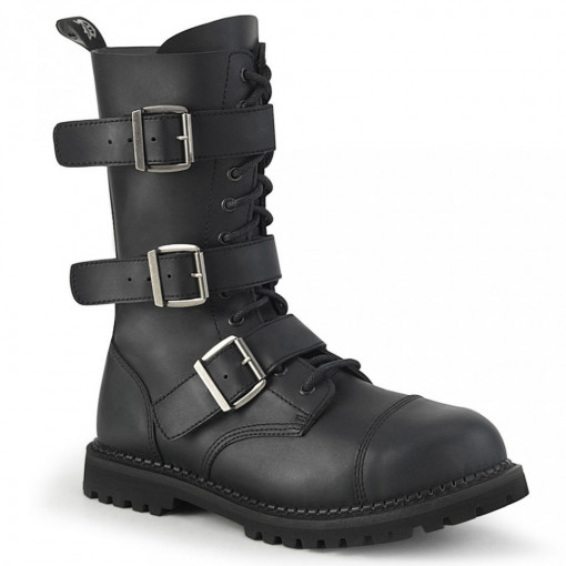 Demonia RIOT-12BK Blk Vegan Leather
