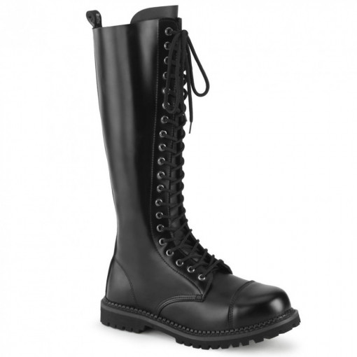 Demonia RIOT-20 Blk Leather