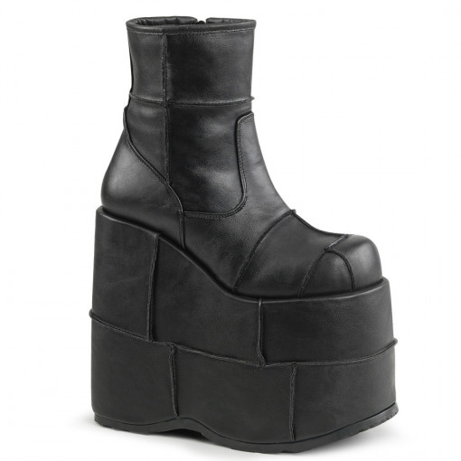 Demonia STACK-201 Blk Vegan Leather
