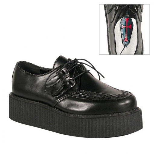 Demonia V-CREEPER-502 Blk Vegan Leather