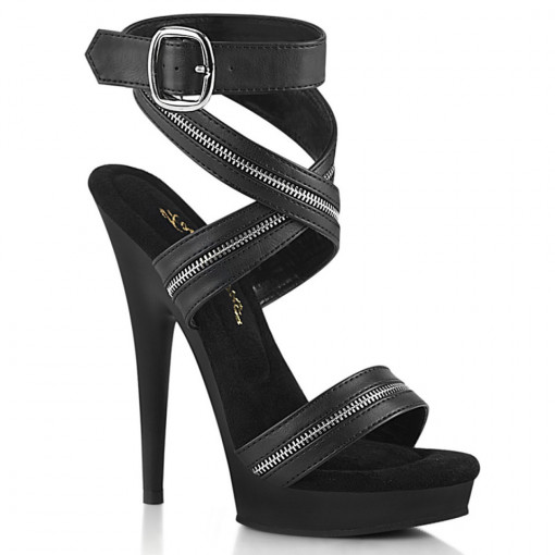 Fabulicious SULTRY-619 Blk Faux Leather/Blk Matte