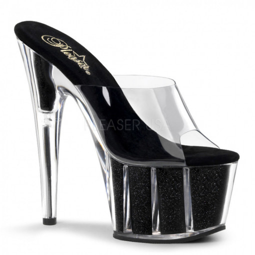 Pleaser ADORE-701G Clr/Blk Gltr