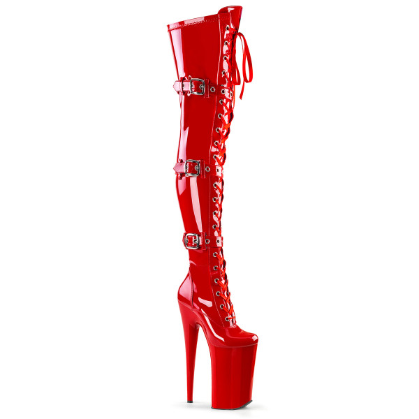 Pleaser BEYOND-3028 Red Stretch Pat/Red