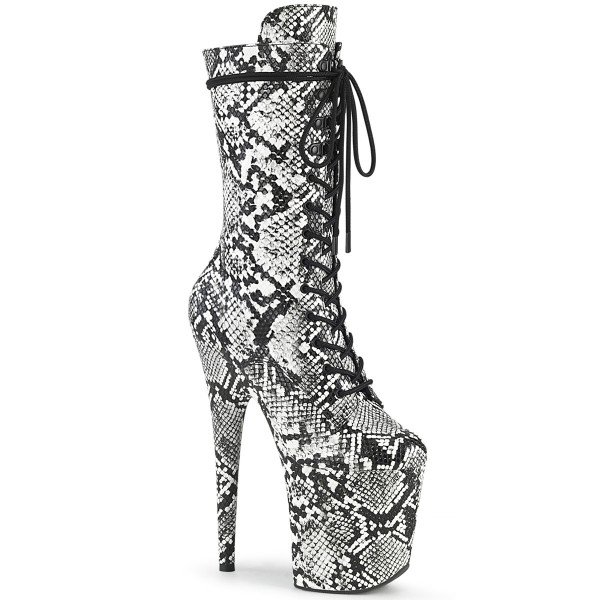 Pleaser FLAMINGO-1050SP Blk-Wht Snake Print/Blk-Wht Snake Print