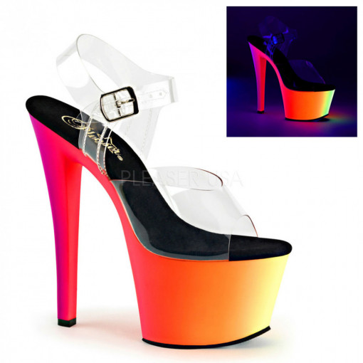 Pleaser RAINBOW-308UV Clr/Neon Multi