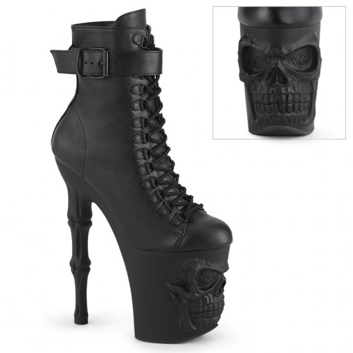 Pleaser RAPTURE-1032 Blk Faux Leather/Blk Matte
