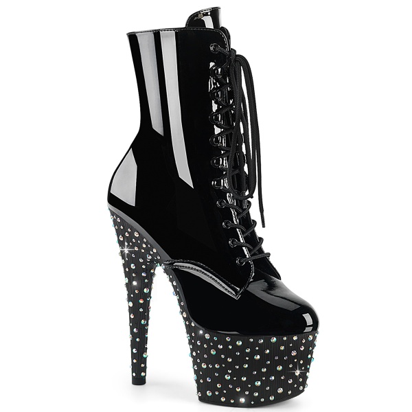 Pleaser STARDANCE-1020 Blk Pat/Blk-Slv Multi RS