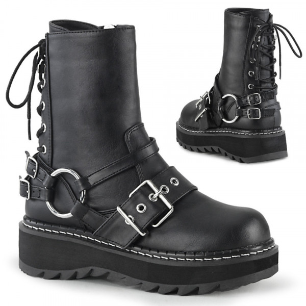 Stivaletto Demonia LILITH-210 Blk Vegan Leather Pronto - 39