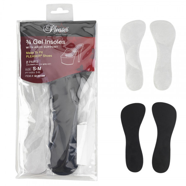2 coppie plantari gel Accessories GI-001ML Ice Grey & Blk