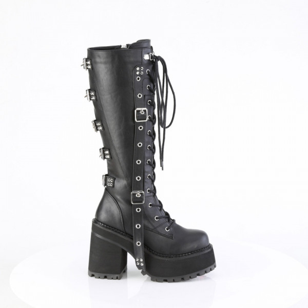 Stivali Demonia Cult ASSAULT-218 Blk Vegan Leather