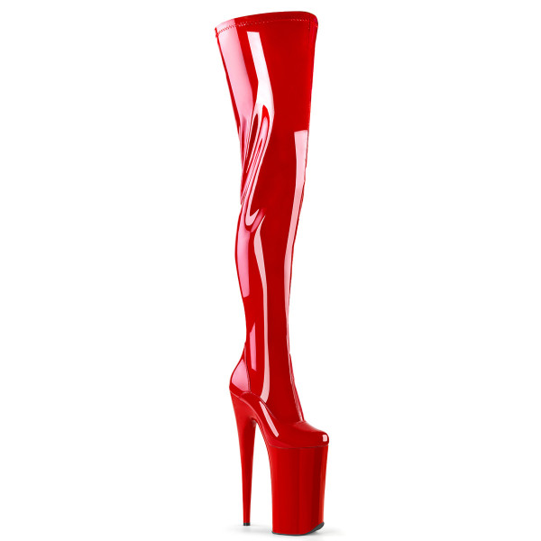 Demonia Cult DYNAMITE Wht Stretch Holo