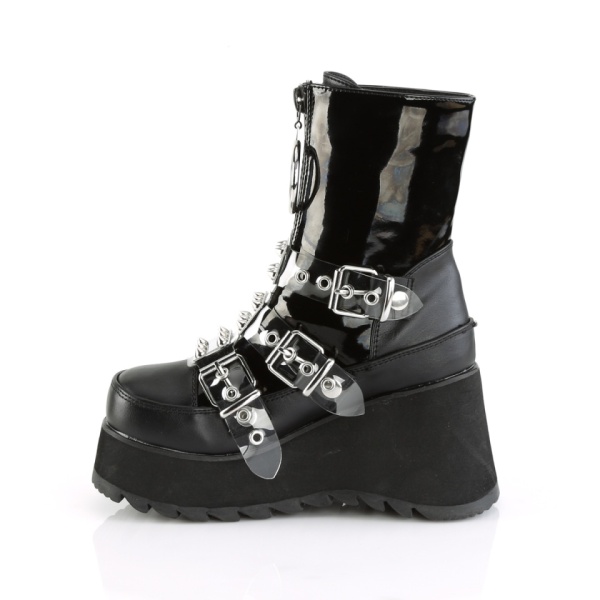 Demonia Cult SCENE-51 Blk Pat-Blk Vegan Leather - Img 5