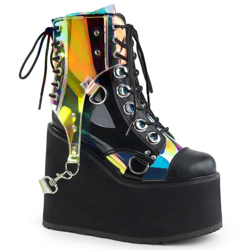 Demonia SWING-115 Blk Vegan Leather-Pat-Magic Mirr