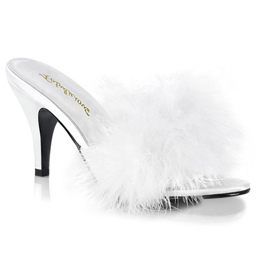 Fabulicious AMOUR-03 Wht Pu-Fur