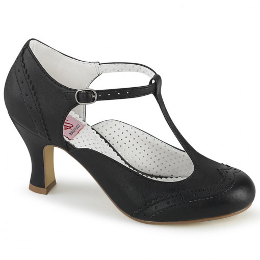 Pin Up Couture FLAPPER-26 Blk Pu