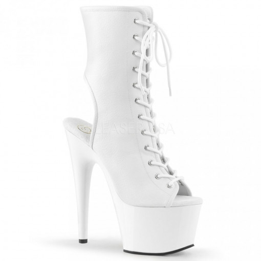Pleaser ADORE-1016 Wht Faux Leather/Wht