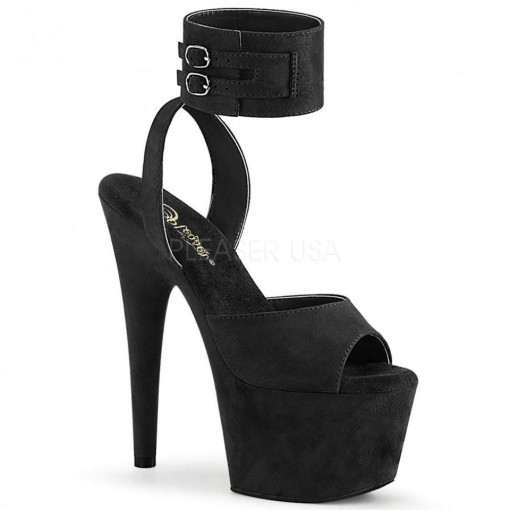 Pleaser ADORE-791FS Blk Faux Suede/Blk Faux Suede