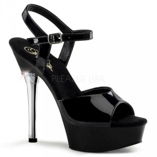 Pleaser ALLURE-609 Blk Pat/Blk