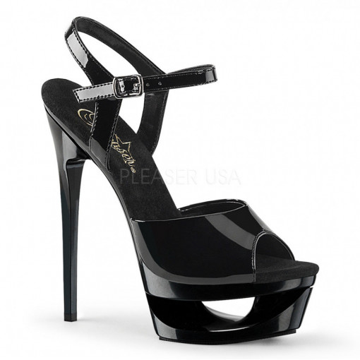 Pleaser ECLIPSE-609 Blk Pat/Blk
