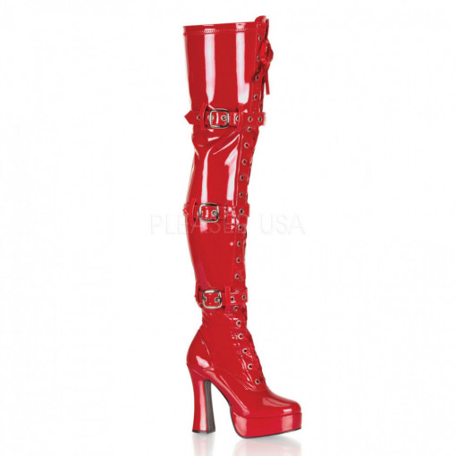 Pleaser ELECTRA-3028 Red Str Pat