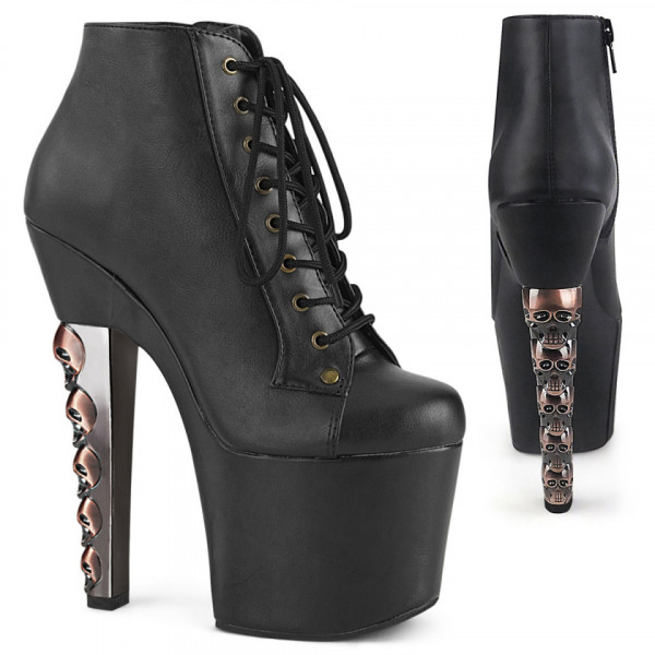 Pleaser HEX-1005 Blk Faux Leather/Blk Faux Leather SUBITO