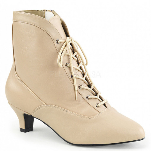 Pleaser Pink Label FAB-1005 Cream Faux Leather