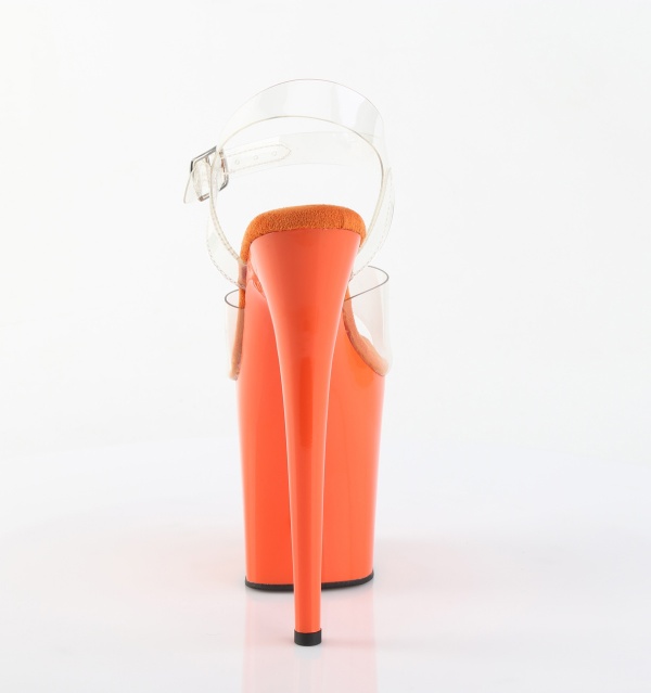 Sandali tacco 20 cm Pleaser FLAMINGO-808 Clr/Orange