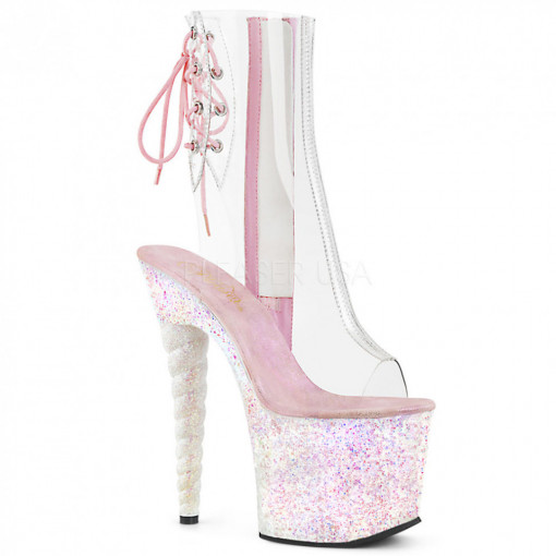 Pleaser UNICORN-1018C Clr/Opal Multi Glitter