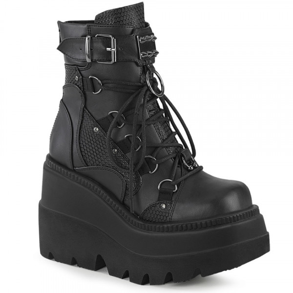 Stivaletti Demonia SHAKER-60 Blk Vegan Leather - 41 -