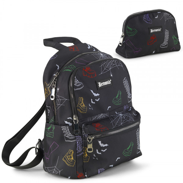 ZAINO Accessories HB-505 Blk Nylon 9"x10.5"x4" Mini Backpack