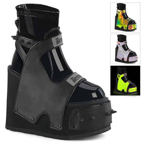 Demonia Cult TRANSFORMER-808 Blk Vegan Leather
