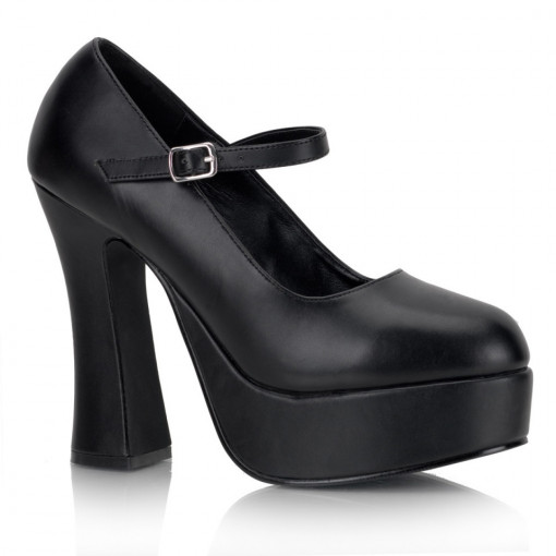 Demonia DOLLY-50 Blk Vegan Leather